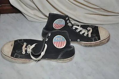 Vintage Rare  USA Pro Basketball  Canvas High-Top Basketball Sneakers • $50