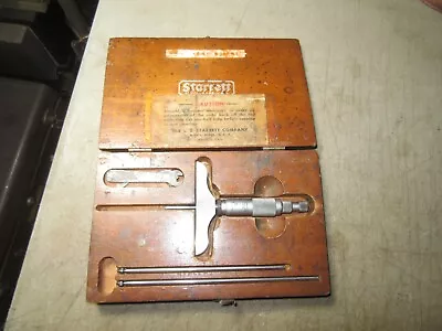 Vintage L.S. Starrett Co. 445 Micrometer Set W/wood Storage Box Good User Tools • $24.99