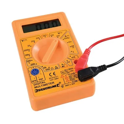 £12.69 • Buy DIGITAL MULTIMETER WITH TESTER LEADS LCD Meter Ammeter Ohmmeter Electric Current