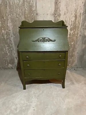 Vintage Larkin Antique Green Stained Wood Secretary Desk Local Pickup Only • $89.99