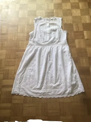 £10 • Buy Levi White Cotton Dress Size 12 (L) 