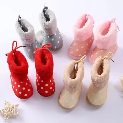 Prewalker Cozy Fleece Baby Snow Boots Infant Shoes Boots First Walking Shoes • £4.59