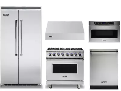 Viking Pro 36  Dual Fuel Range 42  Refrigerator Dishwasher Hood And Micro • $30486