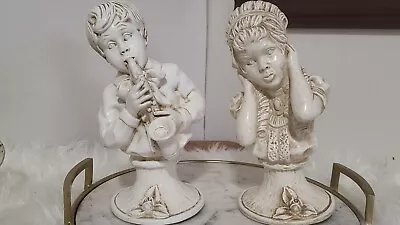 Kendrick 71’ Signed Universal Statuary Corp Boy Girl Statues Home Decor VTG • $29.99