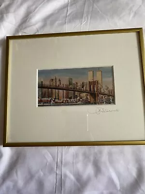 Michael J Leu New York Cityscapes Brooklyn Bridge World Trade Center Twin Towers • $85