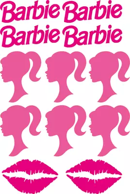 12 Barbie Stickers Vinyl Decals Ideal For Glasses Laptops Bottles Or Cars • £3.95