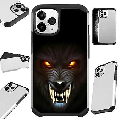 Fusion Case For IPhone 13/12/11/X/8/7 Hybrid Phone Cover ANGRY WOLF • $13.50