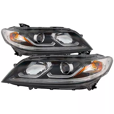 Headlights Pair Halogen Fits 2016-2017 Honda Accord Coupe EX EXL With LED DRL • $299.10