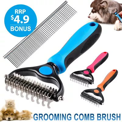 Dog Pet Cat Grooming Comb Brush Undercoat Rake Dematting Deshedding Trimmer Tool • $10.90