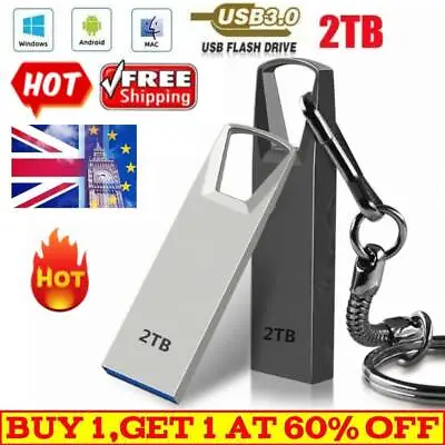 £6.85 • Buy 2TB USB 3.0 Flash Drive Memory Stick Pen High Speed U Disk Data Storage For PC🔥