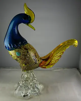 Vintage Murano Art Glass Bird Sculpture Multicolor • $75