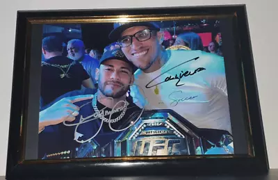 $340 • Buy Neymar And Charles Oliveira -  Hand Signed Photo - With Coa Framed 8x10