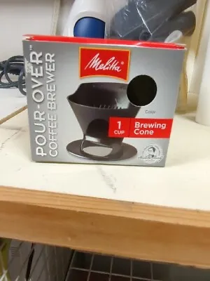 Melitta Filter Coffee Maker Single Cup Pour-Over Brewer Black 1 Count • $12