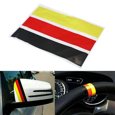 $10.93 • Buy 10  German Flag Color Strip Decal Sticker DIY Car Exterior/Interior Decoration
