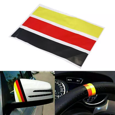 $10.93 • Buy 10  German Flag Color Strip Decal Sticker DIY Car Exterior/Interior Decoration