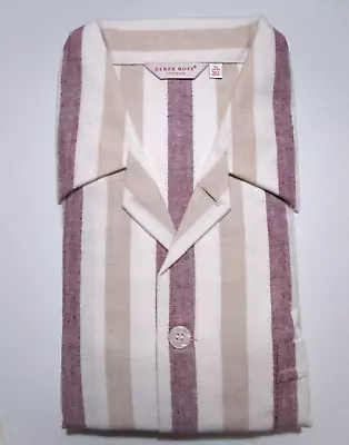 Derek Rose Mens Pyjamas - Xl - 100% Brushed Cotton - Rrp. £235 - Striped Pj • $2.71