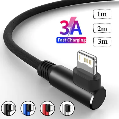 90 Degree Elbow Fast Charging Charger Cable For IPhone 8 7 6 X XS 11 12 13 IPad • $8.95