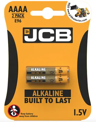 2 X JCB AAAA SUPER Alkaline Batteries 1.5V MN2500 E96 MX2500 LR61 LR8D425 • £2.49