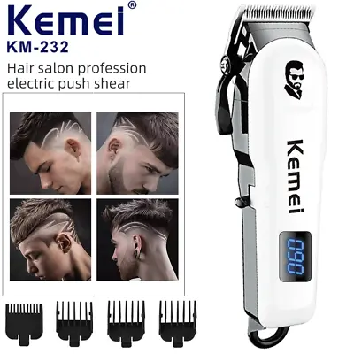 Kemei Pro 0.00MM Barber Hair Clippers Cordless Beard Trimmer Cutting Machine USA • $24.99