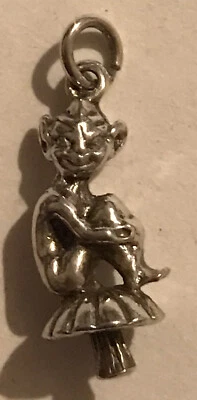 £7.50 • Buy Vintage Sterling Silver Cornish Pixie Bracelet Charm 2.49g