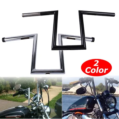 Motorcycle 1 Drag Bar Handlebars Z-Bars For Harley Sportster Dyna Bobber Chopper • $66.45