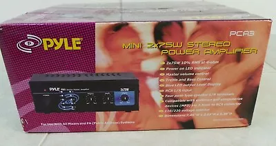 Pyle PCA3 Mini 2X75W Home House Theater Stereo Power Amp Amplifier Receiver • $49.95