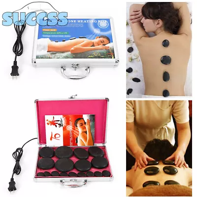 16/20/28pcs Hot Spa Rock Basalt Stone Stones Massage Warmer Kit & Heating Box US • $38