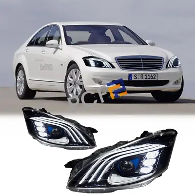 For Benz S-class W221 LED DRL Headlights Double Beam Lens Projector 2006-2012 • $1081