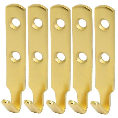 5 X Brass Picture Hook Heavy Duty Large J Style Hanging Mirror Picture Frames • £3.25