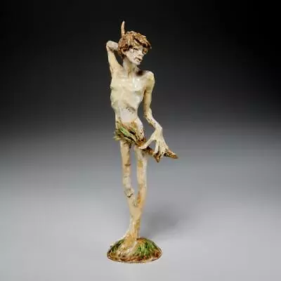 Fusco Martini Eclectic Italian Porcelain Sculpture Naked Adam OOAK 15 H • $100