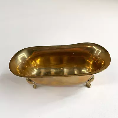 Vintage Brass Clawfoot Bath Tub Soap Holder Dish 5” X2 1/2” X2”  Dollhouse • $19.99