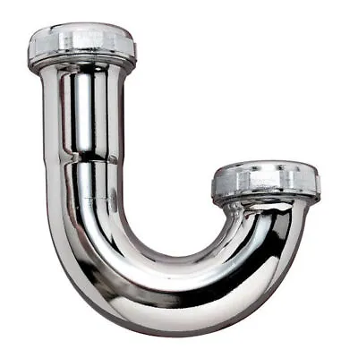 Keeney 10304CP J-Bend 20 Gauge Brass Tubing 1-1/2  X 1-1/2  - Chrome • $9.99