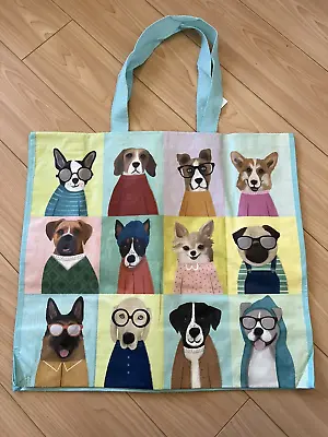 DOGS In Preppy Sweaters Reusable Durable Shopping Eco Grocery Market Bag NEW • $8.49