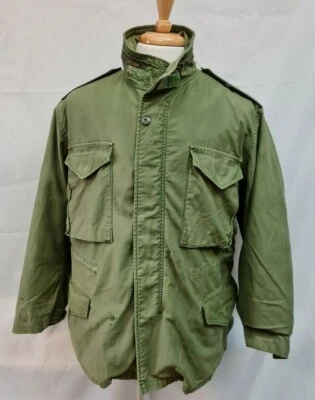 £109.95 • Buy Genuine 1980s US Army Olive Green With Liner M65 Combat Jacket Medium S #12