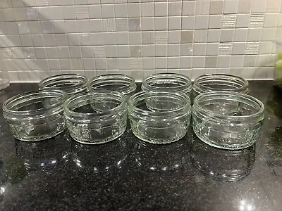 Set Of 8 Small Glass Desert/ Ice Cream Glass Bowls Containers Jars • £4.99