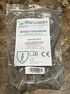 New MANULATEX Stainless Steel Chainmail Cuff Metal Mesh Gloves All Sizes • $89.99