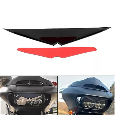 Gloss Black Headlight Eyebrow Eyelid Trim For Harley Road Glide FLTRX Motorcycle • $18.98