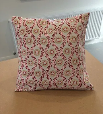 Colefax And Fowler  Fabric ‘swift' Cushion Covers Red And Beige • £19.99