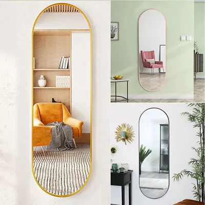 4ft 5ft Tall Full Length Wall Mirror Arched Metal Framed Full Body Long Mirrors • £35.95