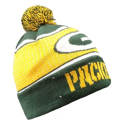 Green Bay Packers Big Logo Light Up Beanie Winter Hat Toque Cuffed Pom 2018 Knit • $21.95