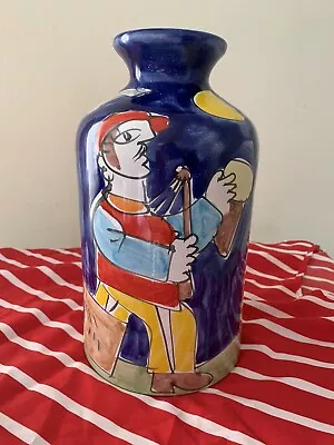 Vintage Mid Century La Muza Italian Pottery Vase Large Ceramic • $10