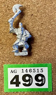 Warhammer Chaos Dwarf Hobgoblin Warrior Rare 90s Metal Games Workshop OOP Axe Gw • £29.86