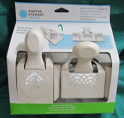 New Martha Stewart Crafts Punch Around The Page Large Set  Spiral Arches  • $14.85