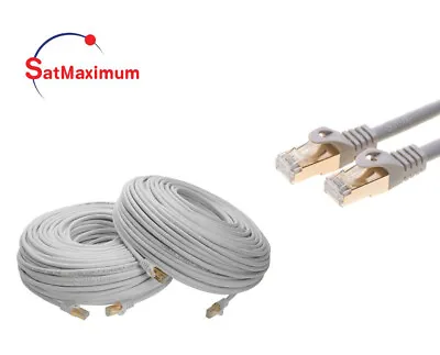 Cat7 S/FTP Ethernet Patch Cord High Speed LAN Network Cable Gray 25ft -200ft LOT • $14.89