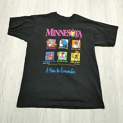 VINTAGE Fruit Of The Loom Single Stitch Shirt Adult Large Minnesota 1991 90s USA • $57.44