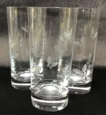 3 RARE/HTF Mikasa  MARIPOSA  Butterfly Highballs Tumblers 6.25  EXCELLENT! • $60