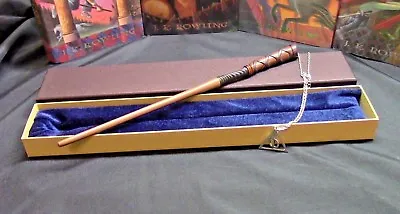 George Weasley Wand W/ FREE Deathly Hallow Necklace • $20.56