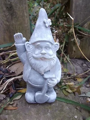 Latex Gnome Mold Plaster Cement Waving Elf Rubber Mould Reusable 5 H X 2 W • $39.95