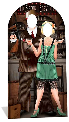 1920s Couple Gangsers Molls Lifesize Stand-In Photo Prop Party Decoration Cutout • £34.99