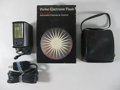Vivitar Auto 252 Electronic Camera Flash Unit Untested W/ Box & Bag • $3.42
